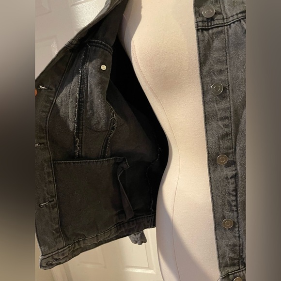 Def Leppard Unisex Jacket Faded Black Denim 80s Rock Hysteria Size XS - Picture 4 of 6